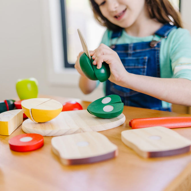 Cutting Food Wooden Play Set