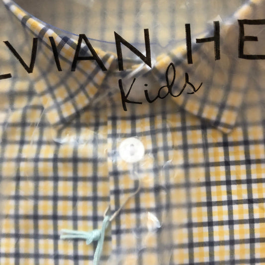 SILVIAN HEACH - Boy Shirt Yellow Checkers Bertabo