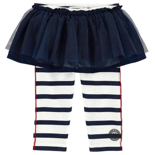 Junior Gaultier - Baby Striped Leggings with Tulle Skirt