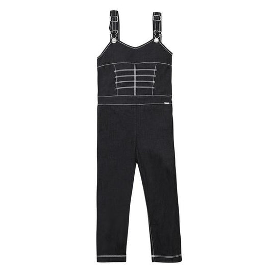 Junior Gaultier - Girl Black Denim Overalls