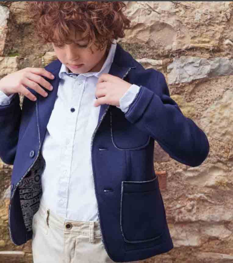Silvian Heach Junior - Boys Neoprene Dabney Jacket, Navy
