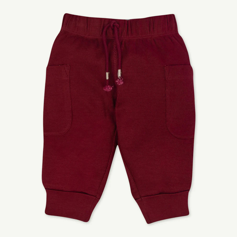 2-Piece Burgundy Sweatsuit