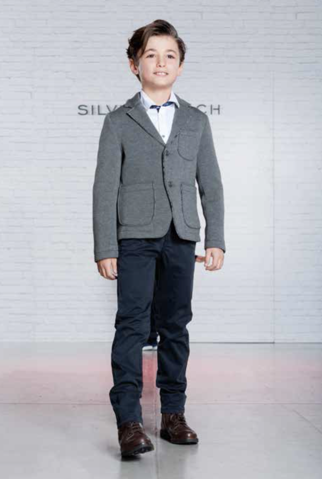 Silvian Heach Junior - Boys Neoprene Beard Jacket, Grey - 12Y