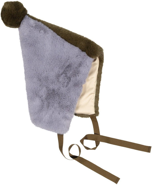 CARBON SOLDIER - "Best In The Show" Faux Fur Hackney Hat in Olive Grey