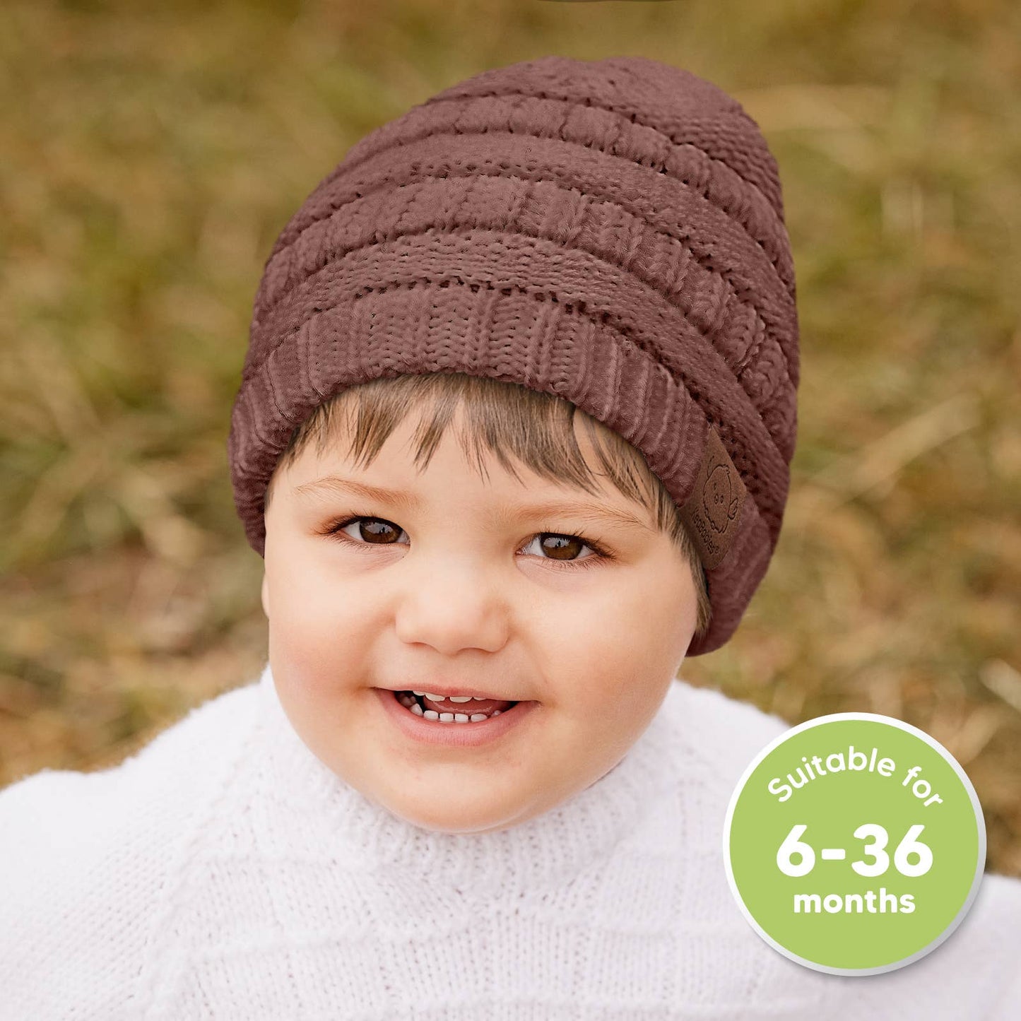 KeaBabies 3-Pack Warmzy Baby Beanies (Mauve, M)