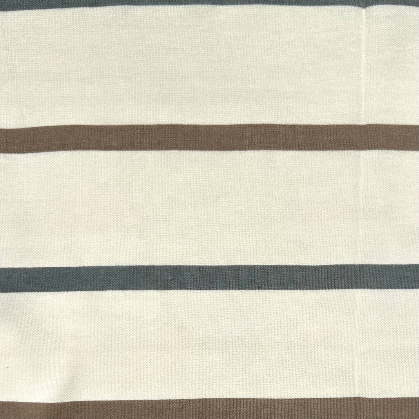 Colored Organics - Turk Long Sleeve Crew - Max Stripe / Teal + Taupe