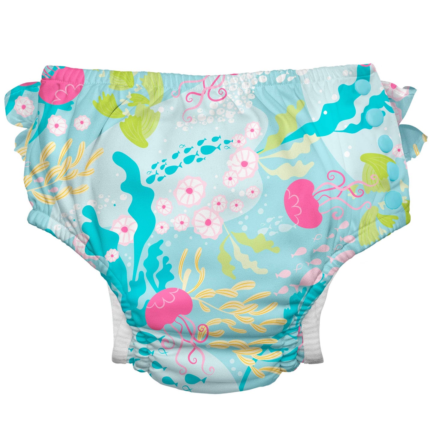 Green Sprouts - Eco Snap Ruffled Swim Diaper with Gussets