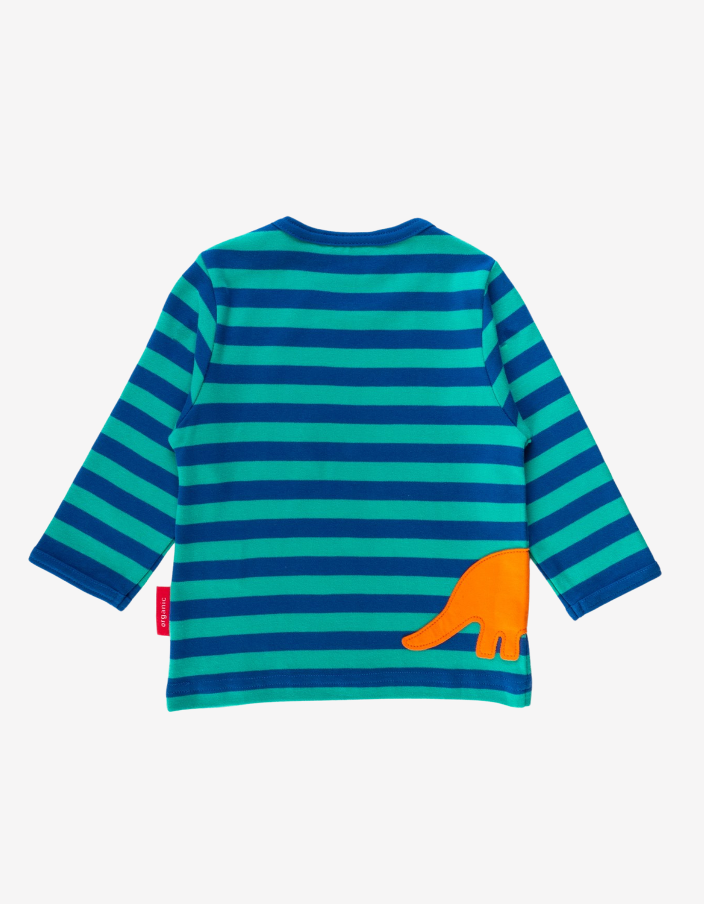 Toby Tiger - Organic Diplodocus Applique Long sleeve Shirt