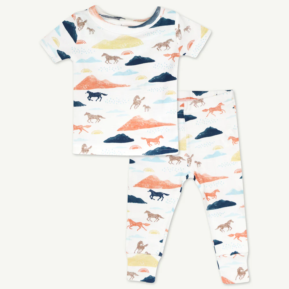 2-Pack Pajama Set in Horse Print- Baby