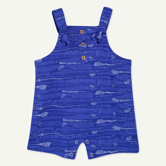Bubble Fish Blue Geo Wave Print Shortall