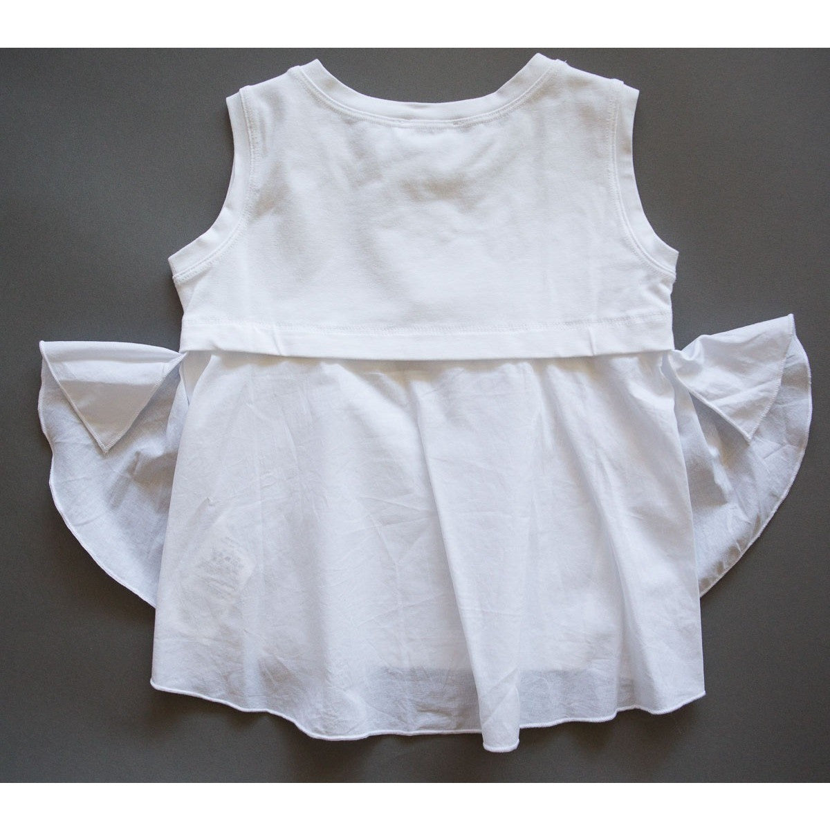 Monnalisa - Girls Cotton T-Shirt Margherite, White - 5Y