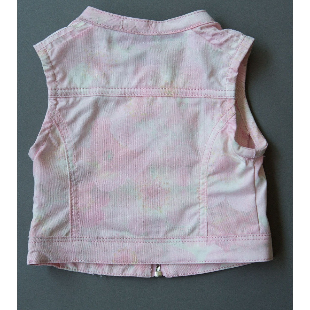 Fun&Fun - Baby Girl Pink Flowers Vest with Zipper
