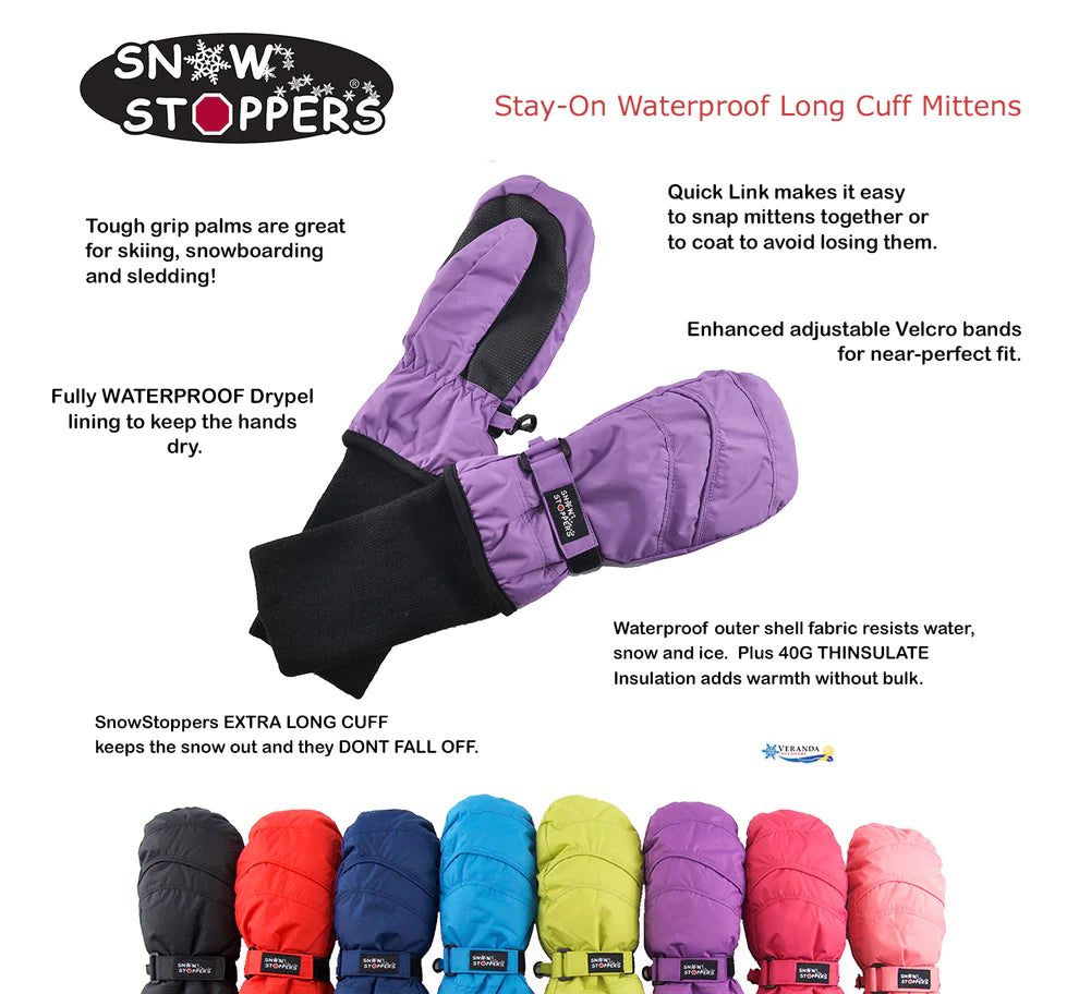 SnowStoppers - Extended Cuff Winter Mittens