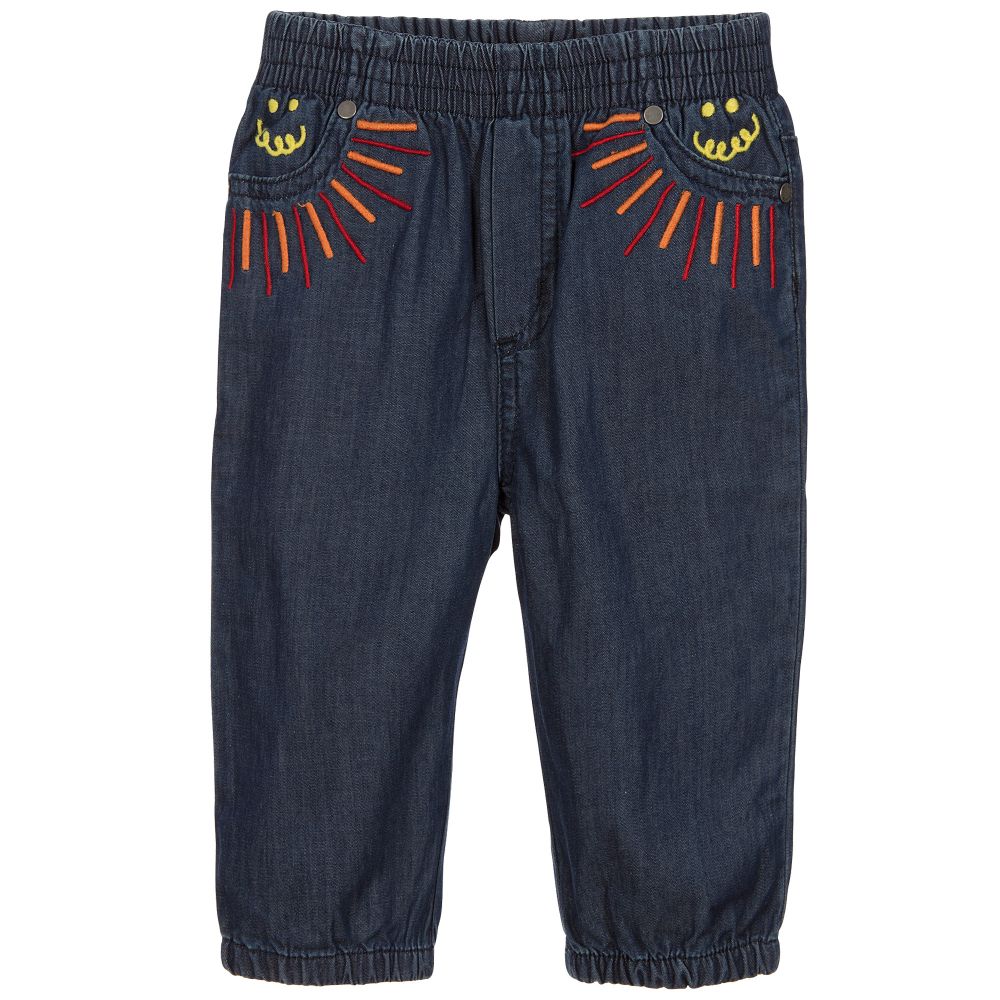 Stella McCartney - Baby Girl Pipkin Rainbow Organic Pull On Jeans