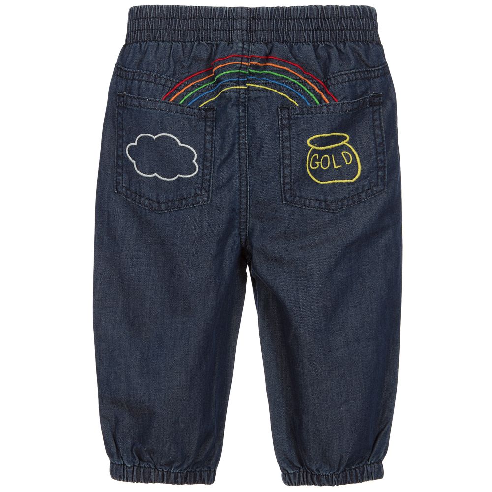 Stella McCartney - Baby Girl Pipkin Rainbow Organic Pull On Jeans