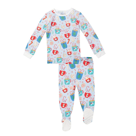 Magnetic Me - Modal Raglan Sleeve Placket Twotie Set - Wake Me Up, Before You Cocoa