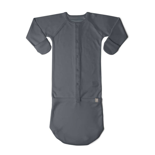 Goumi - Viscose Bamboo + Organic Cotton Convertible Gown - Midnight - Preemie