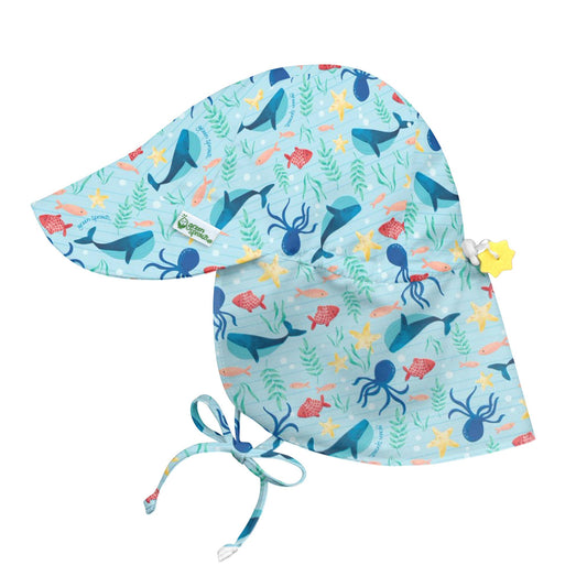 Green Sprouts - Flap Sun Protection Hat - Fresh Prints - Sun hat