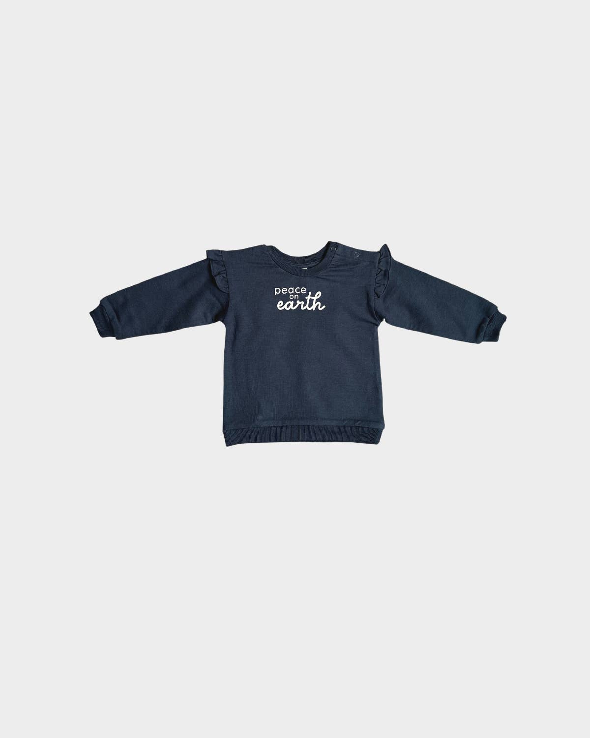 Babysprouts - Ruffle Sweatshirt in Peace on Earth
