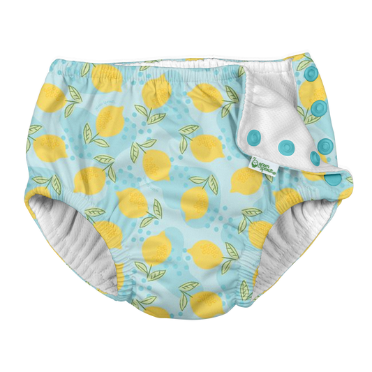 Green Sprouts - Snap Reusable Absorbent Swimsuit Diaper - Fresh Prints