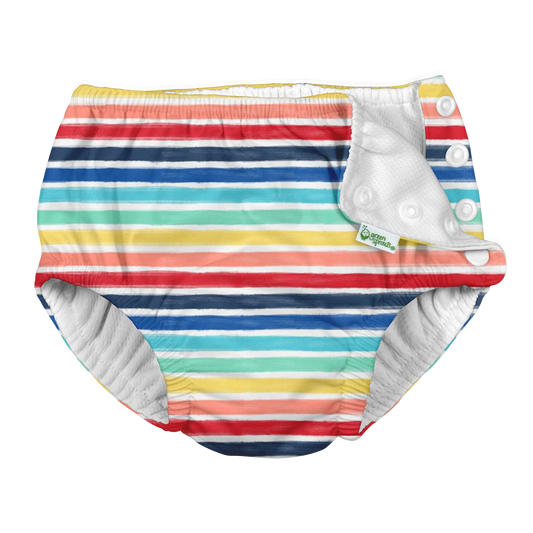 Green Sprouts - Snap Reusable Absorbent Swimsuit Diaper - Fresh Prints